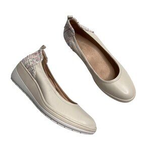 Vionic Womens Jacey Wedge Leather Slip On Comfort Shoes 8.5